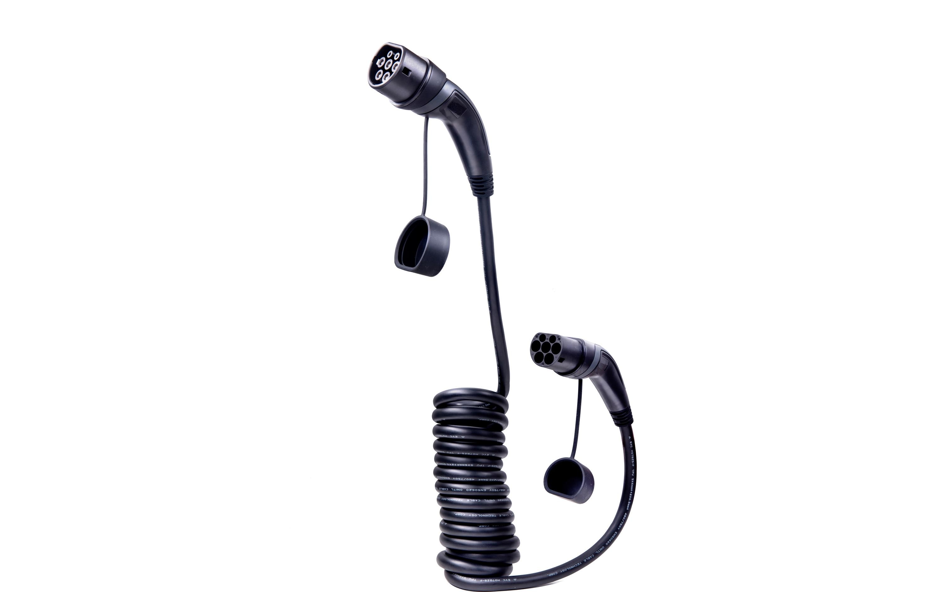 ANS Ladekabel Typ 2 32 A spiralisiert 5 m