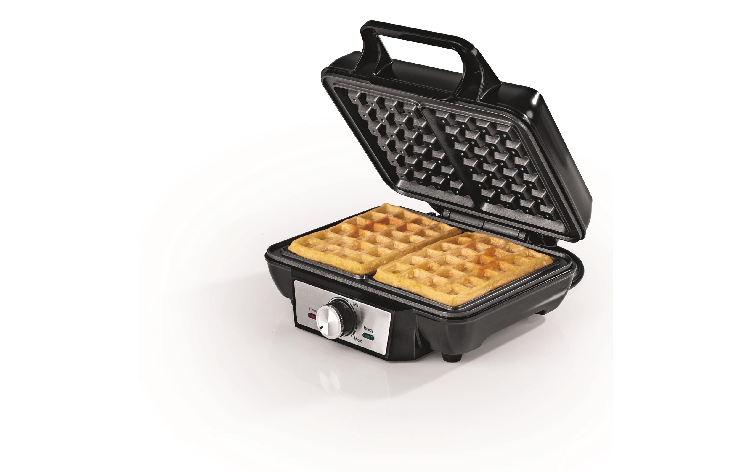 GOURMETmaxx Waffeleisen Schwarz/Silber