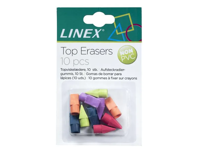 Linex Ersatzradiergummi 10 Stück, Mehrfarbig Linex Ersatzradiergummi 10 Stück, Mehrfarbig