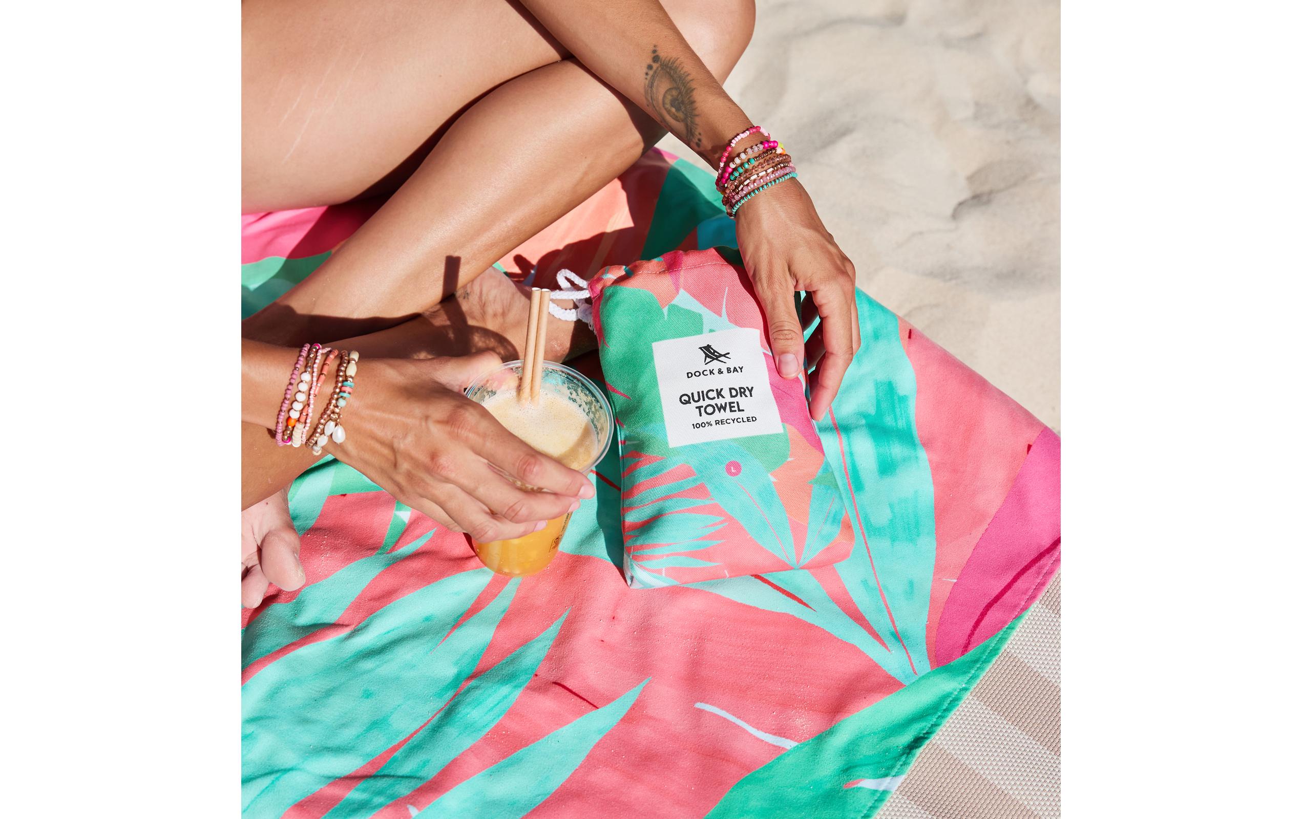 Dock & Bay Badetuch Hot Tropics XL, Mehrfarbig