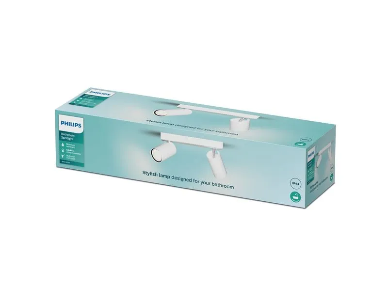 Philips Aufbauspot Idris GU10, IP44 Weiss, ohne Leuchtmittel Philips Aufbauspot Idris GU10, IP44 Weiss, ohne Leuchtmittel