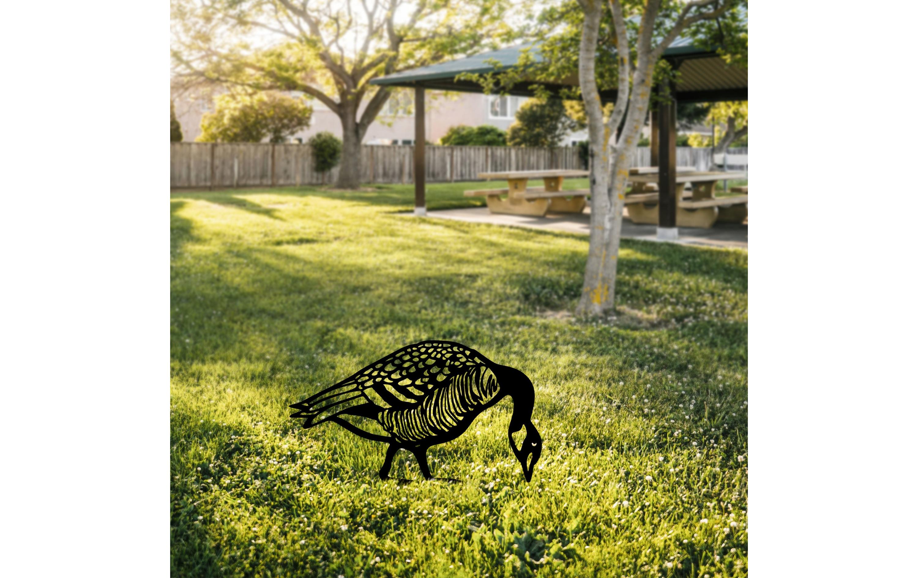 Wallxpert Gartenstecker Ente 44 x 50 cm