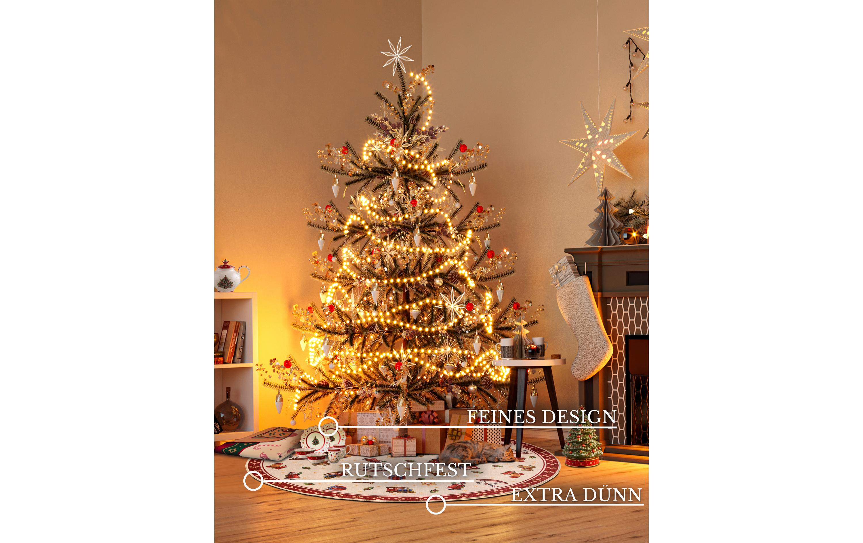 Villeroy & Boch Weihnachtsteppich Nostalgic 150 cm, Rot