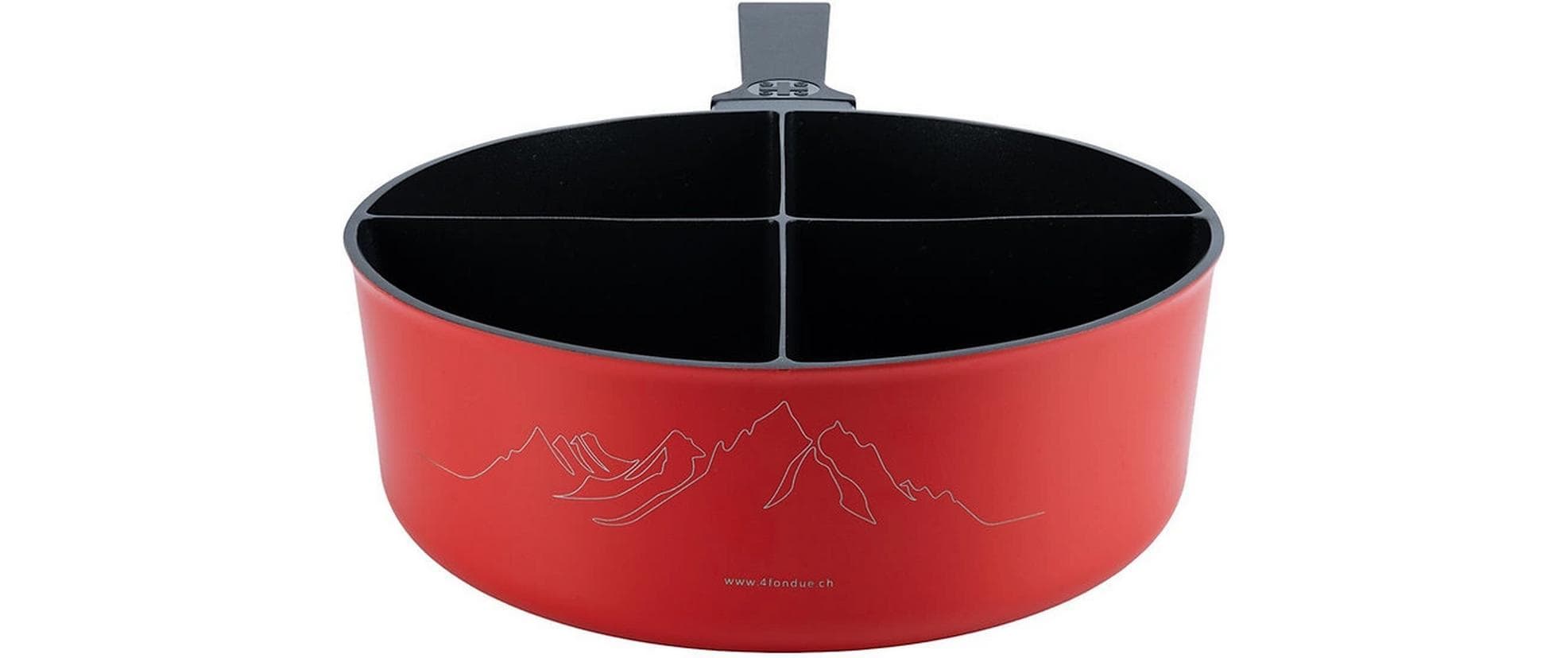 4Fondue Fondue-Caquelon Rot