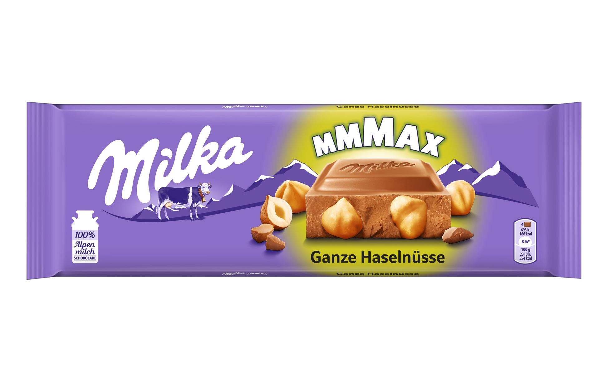 Milka Tafelschokolade Mmmax ganze Haselnüsse 270 g