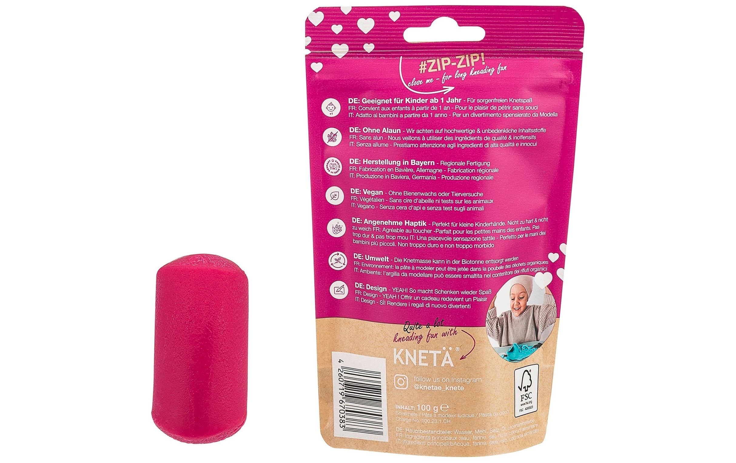 KNETÄ Vegane Spielknete Pink 100 g KNETÄ Vegane Spielknete Pink 100 g