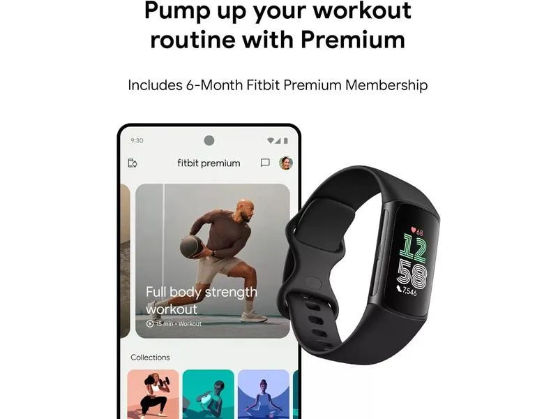 Google Fitbit Charge 6 Schwarz Google Fitbit Charge 6 Schwarz