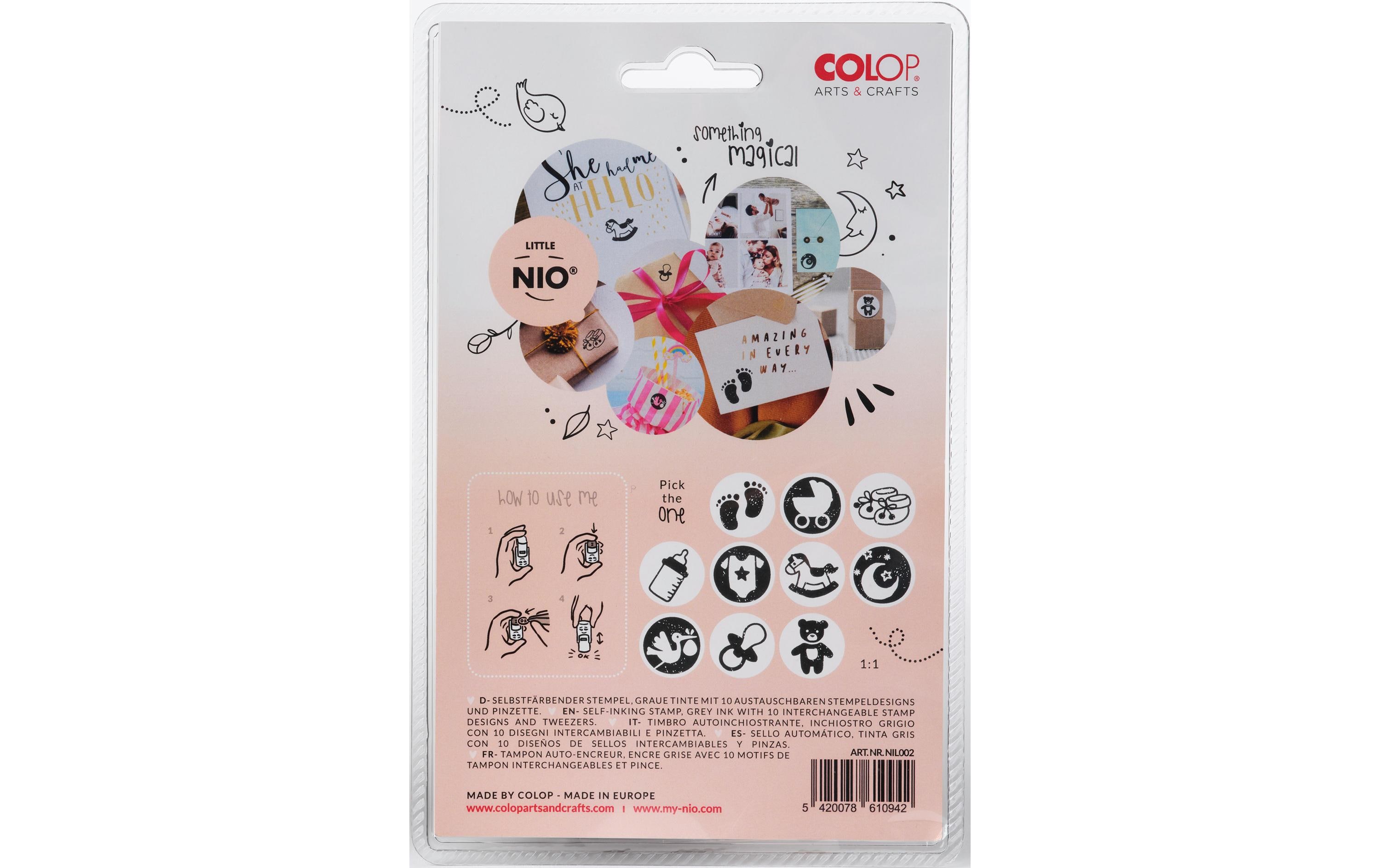 Colop Nio Stempelset Little Nio Set Baby, 10-teilig