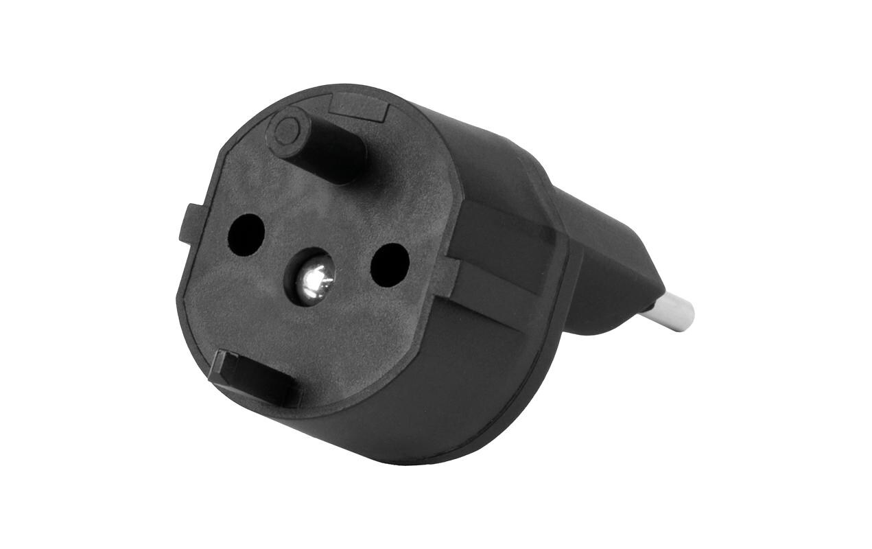 STEFFEN Fixadapter 3-Pol Deutsch auf Stecker CH T11 schwarz, CEE7 STEFFEN Fixadapter 3-Pol Deutsch auf Stecker CH T11 schwarz, CEE7