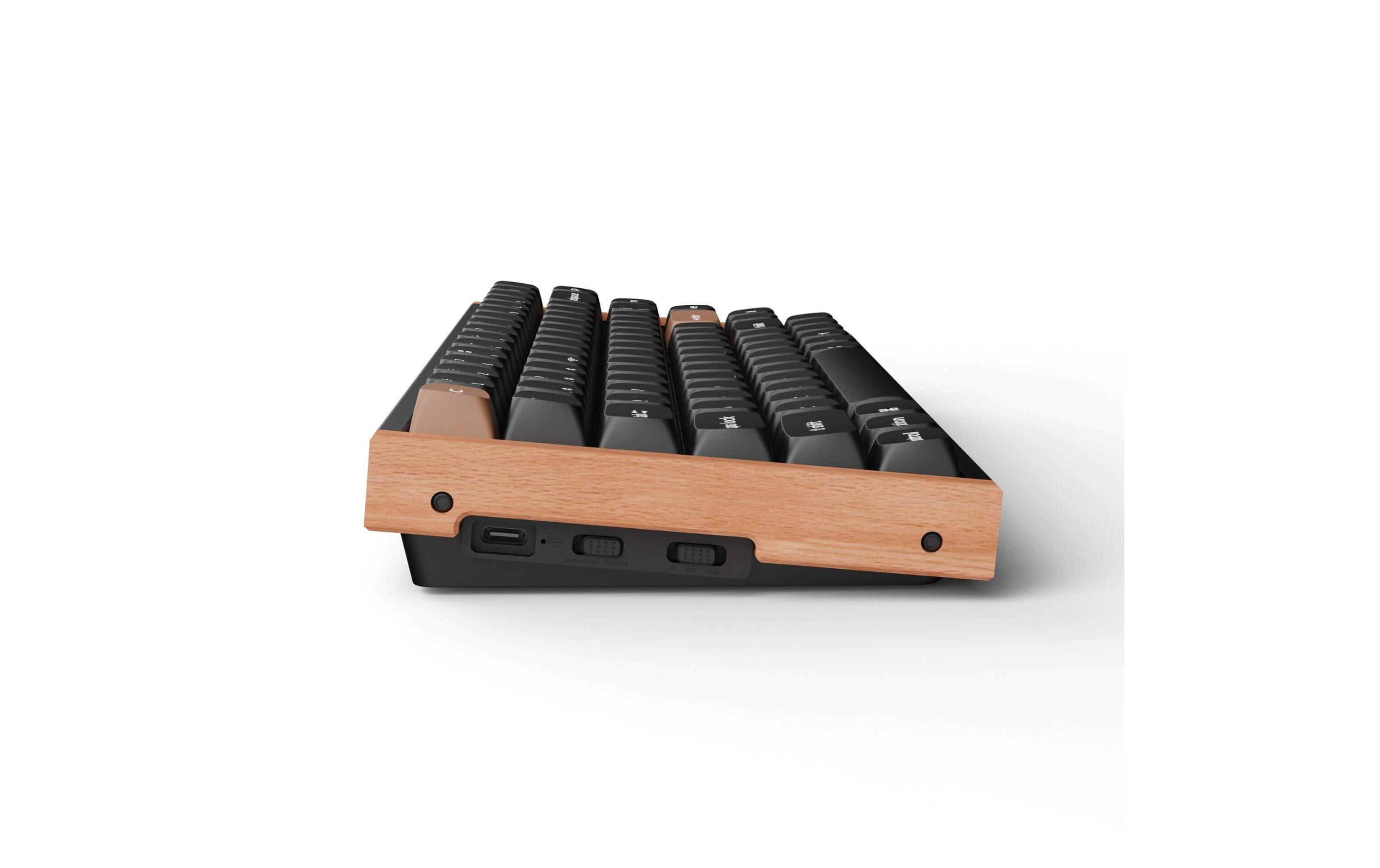 Keychron Gaming-Tastatur K2 HE Black Wood Magnetic Switch