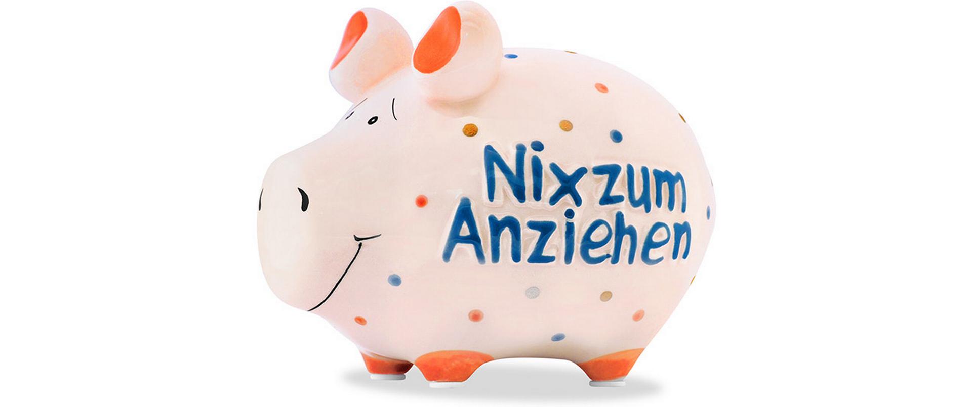 G. Wurm Spardose Nix zum Anziehen 12.5 x 9 x 9 cm G. Wurm Spardose Nix zum Anziehen 12.5 x 9 x 9 cm