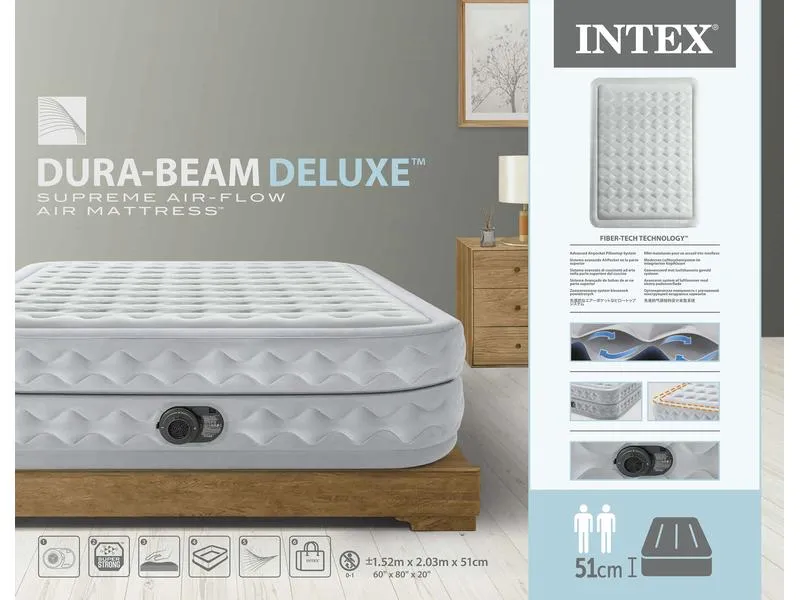 Intex Luftbett Dura Beam Deluxe Supreme Queen 152 x 203 x 51 cm