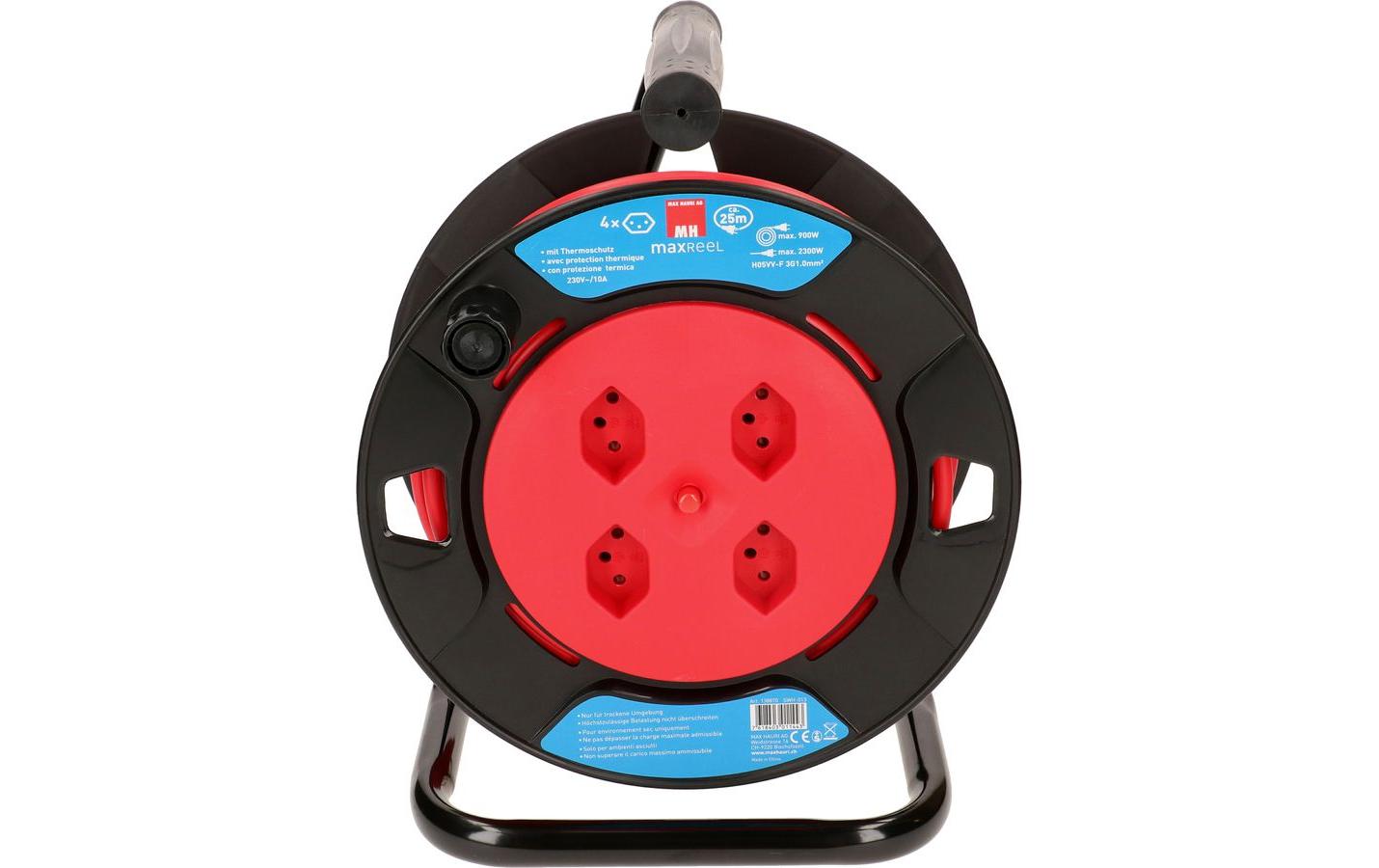 Max Hauri Kabelrolle V2 25 m Rot Max Hauri Kabelrolle V2 25 m Rot