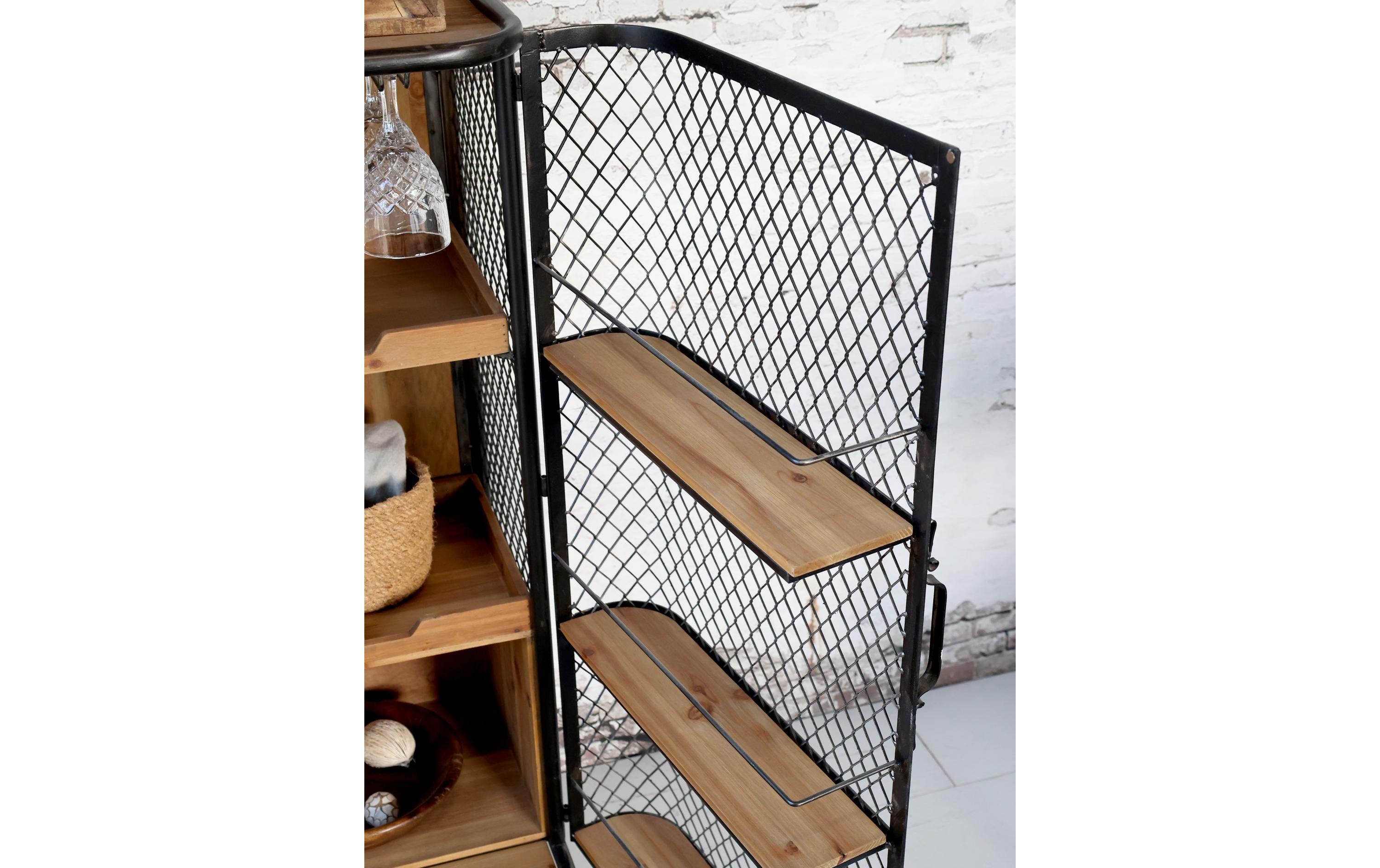 Chic Antique Bartrolley 49.5 cm x 116.5 cm, Nature/Schwarz