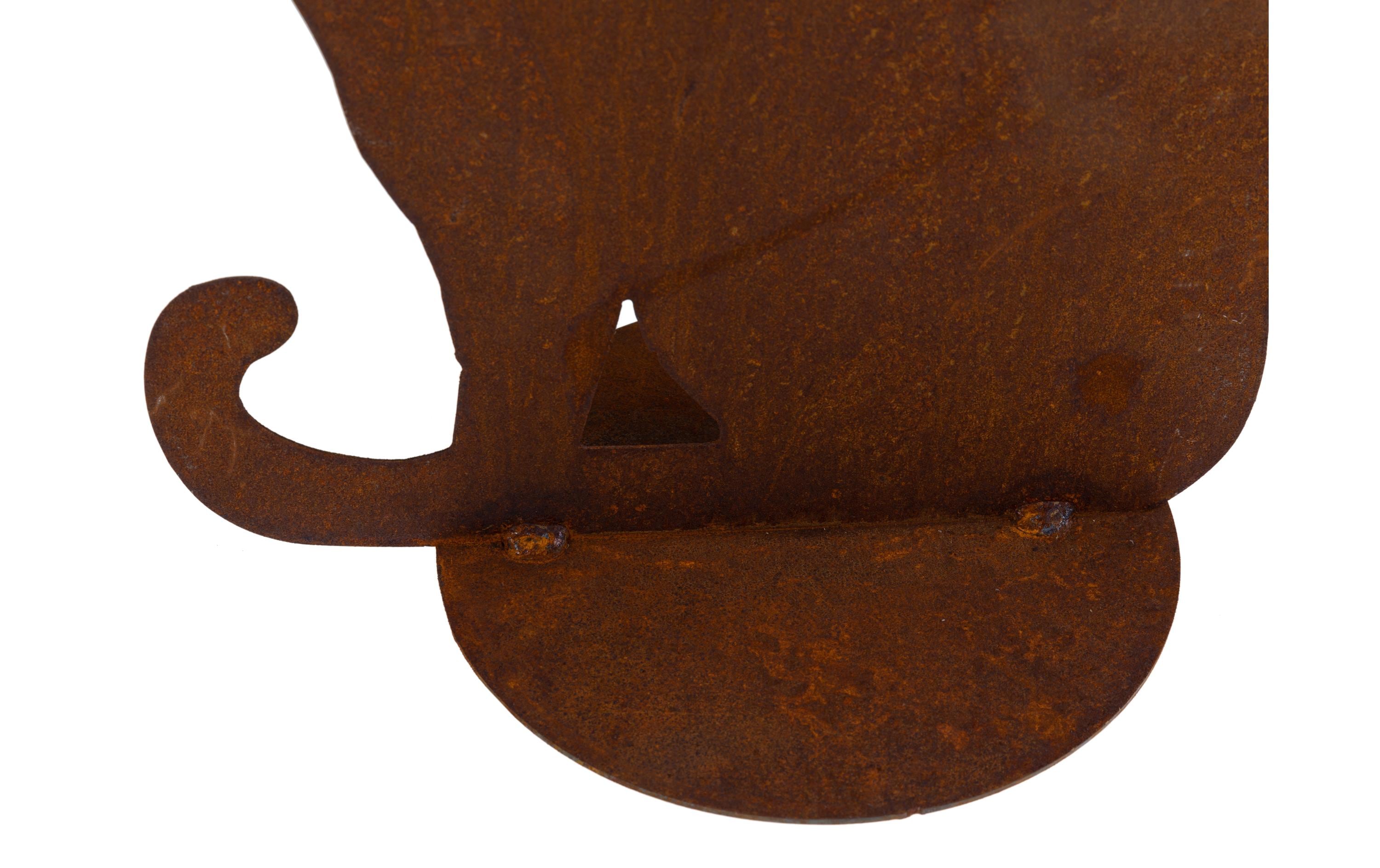 Ambiance Dekofigur Katze auf Platte, sitzend