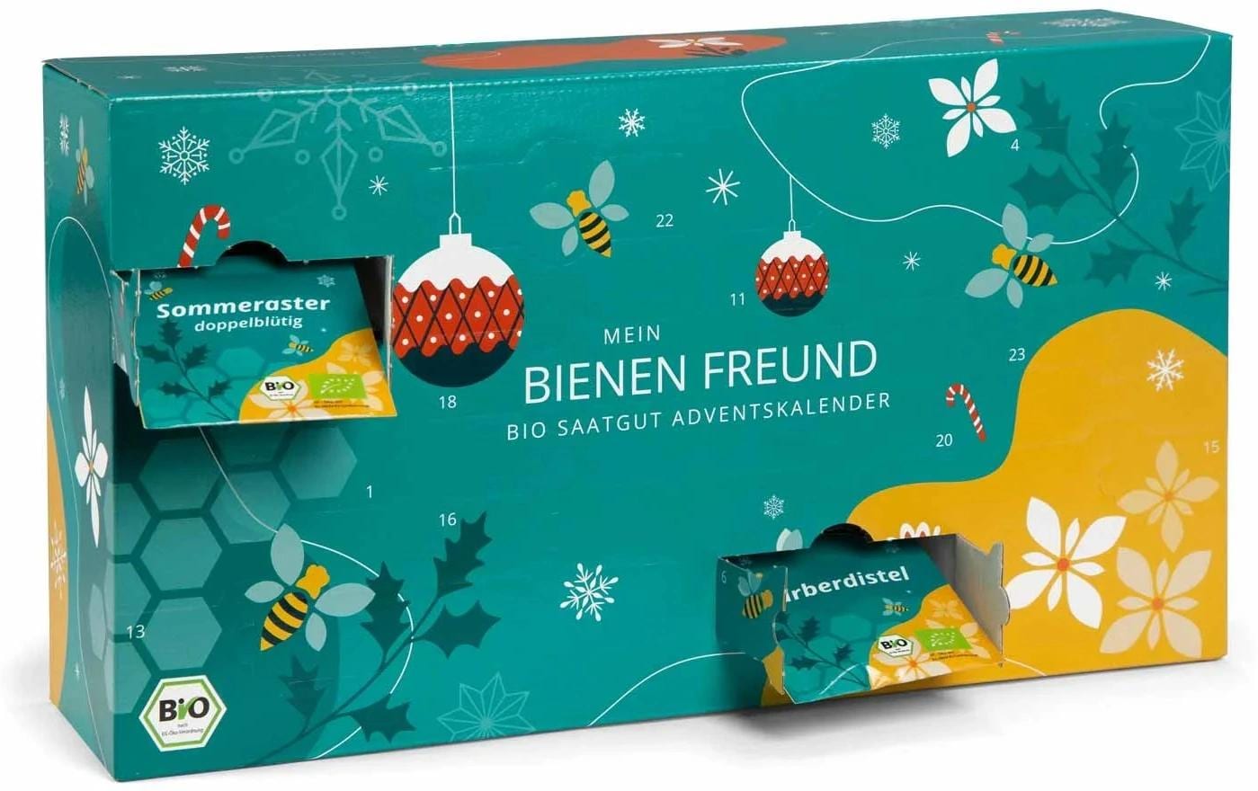 XMAS Saatgut Adventskalender Bienen-Freund 24 Stück