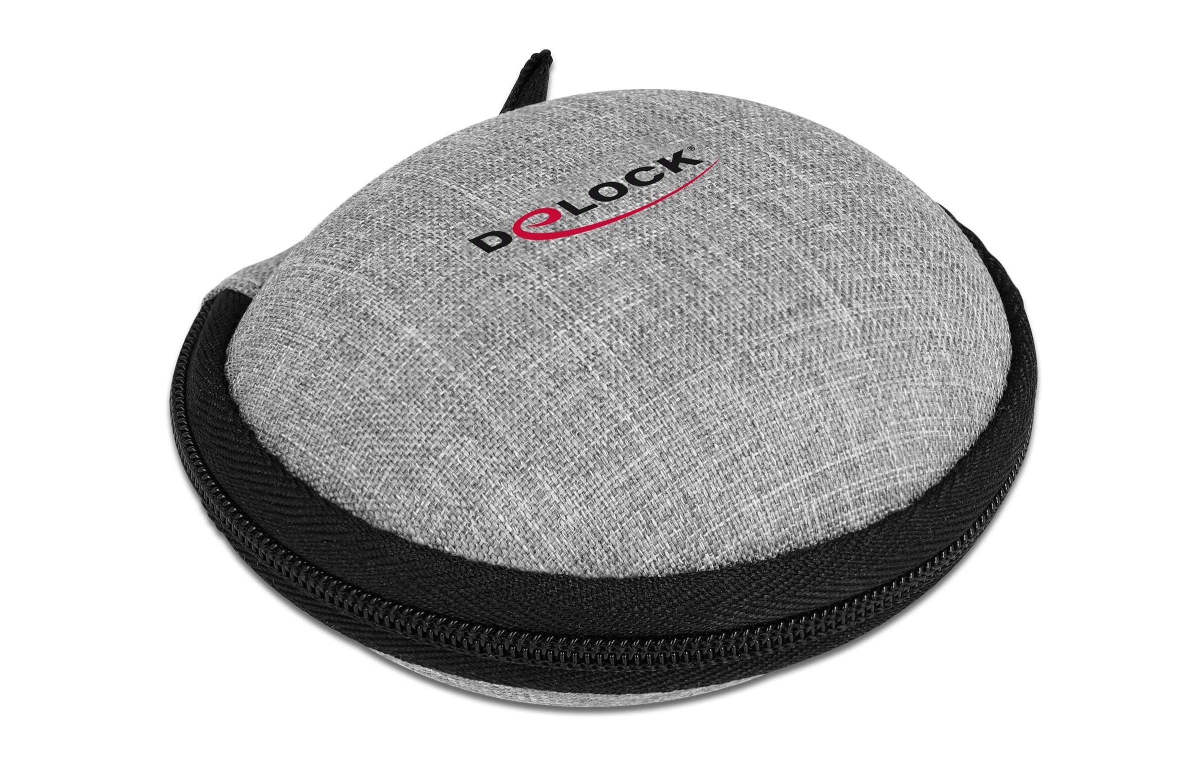 Delock Transportcase Schutztasche für In-Ear Kopfhörer Schwarz