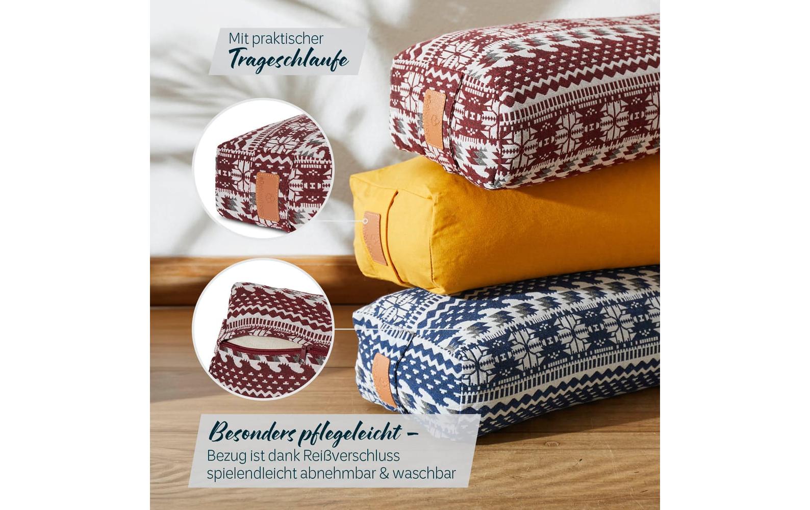 DoYourYoga Yoga-Bolster Paravati Weiss/Rot