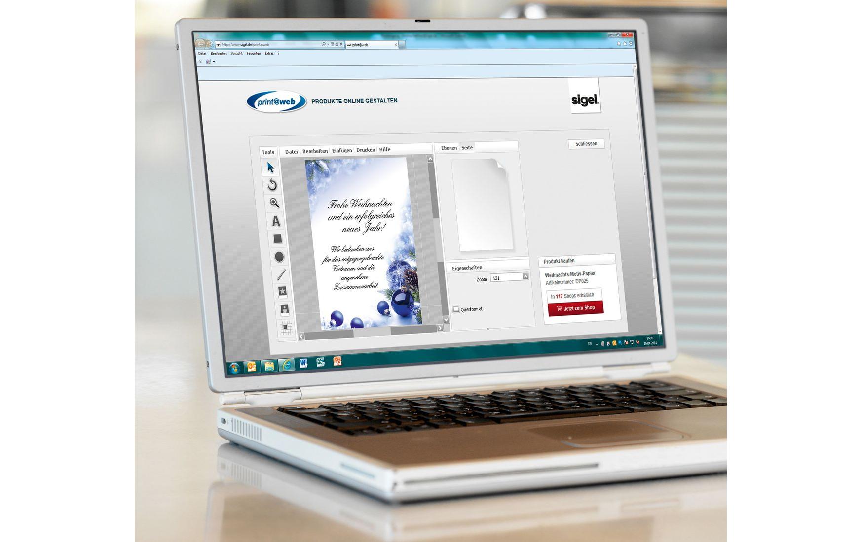 Sigel Motivpapier Blue Harmony, A4, 90 g/m², 100 Blatt