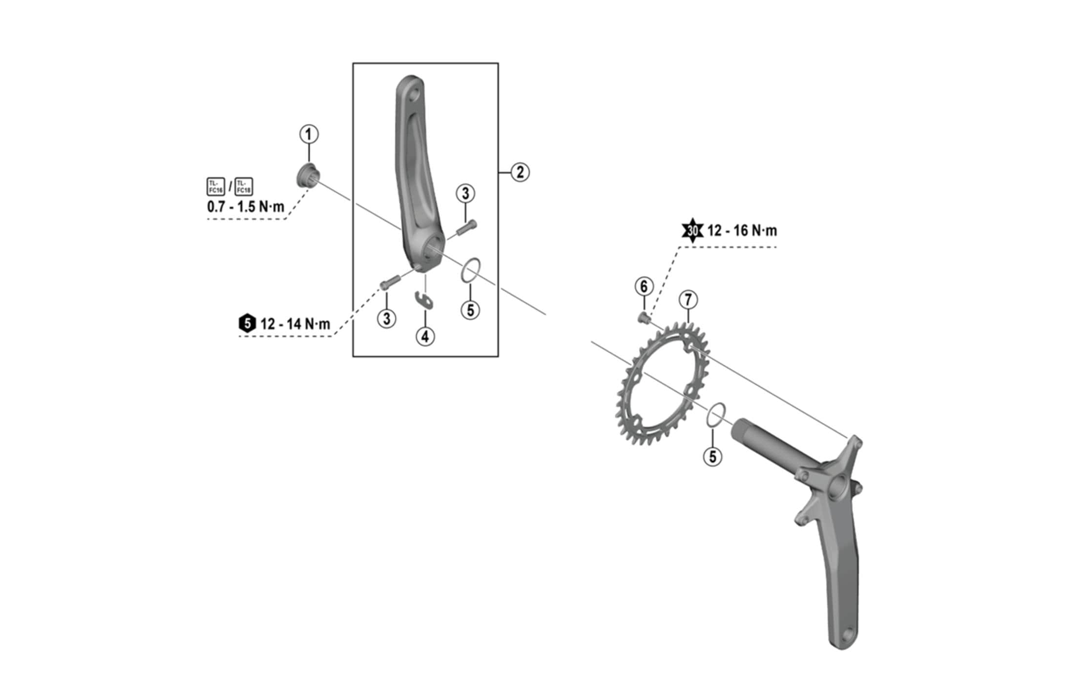 Shimano Kettenradgarnitur DEORE FC-MT520 165 mm