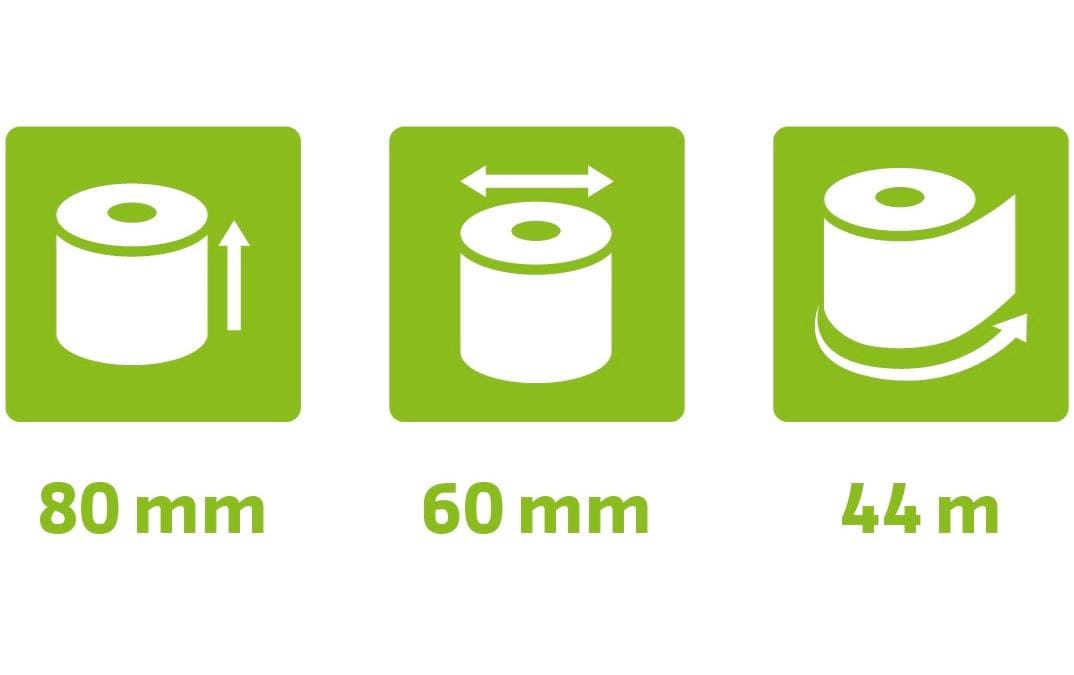 Exacompta Thermo-Papierrolle 80 x 60 x 12 mm, 44 m, 10 Stück