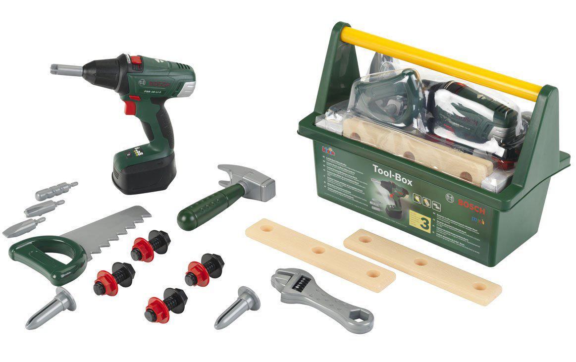 Klein-Toys Handwerker BOSCH Toolbox + Akkuschrauber Klein-Toys Handwerker BOSCH Toolbox + Akkuschrauber