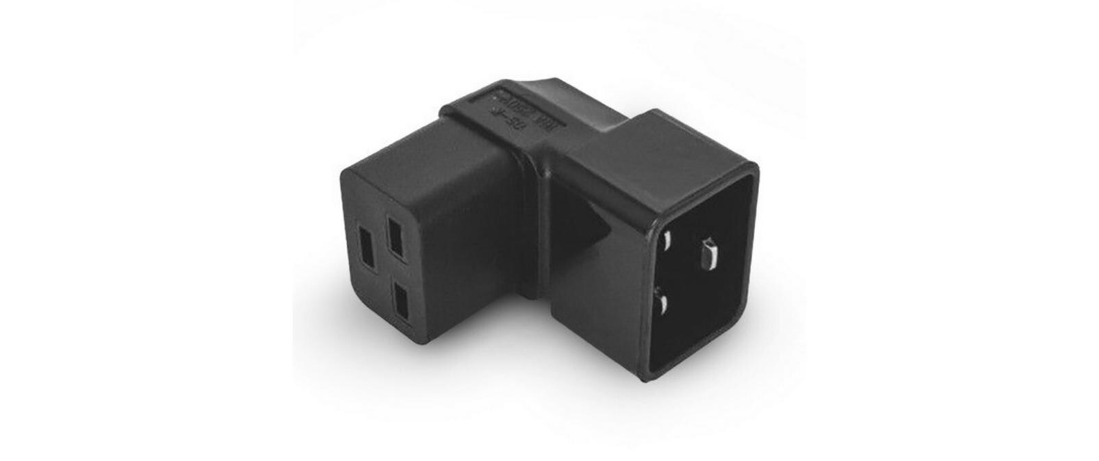 Alpha Elettronica Adapterstecker C19 - C20, frontal gewinkelt Alpha Elettronica Adapterstecker C19 - C20, frontal gewinkelt