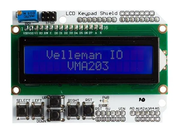 Whadda Display LCD1602 & Keypad Shield für Arduino