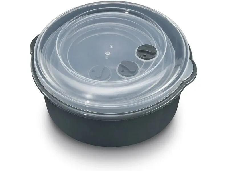 GOURMETmaxx Mikrowellendose 3 Stück 650/1000/1800ml Grau