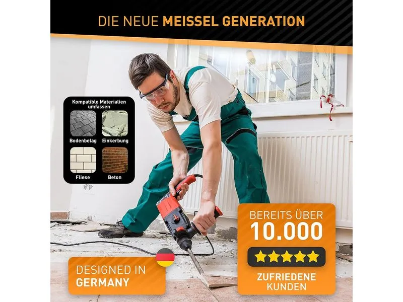 Hardtwerk Turbo Fliesenmeissel für Bohrhammer 165 x 75 mm