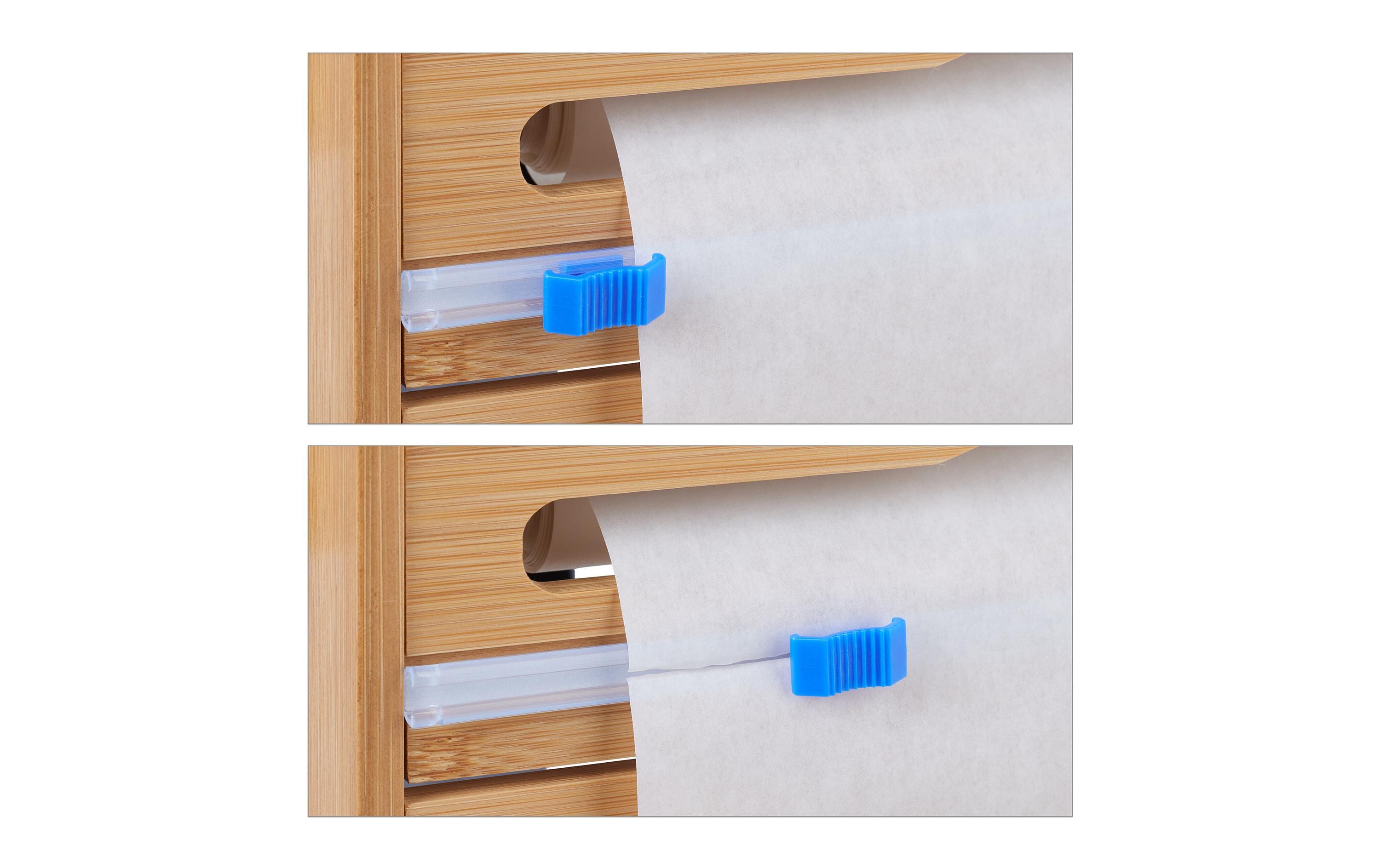 relaxdays Folienschneider 3 in 1 Natur