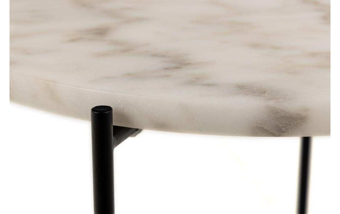 AC Design Couchtisch Avila Weiss, Ø 42 x 45 cm