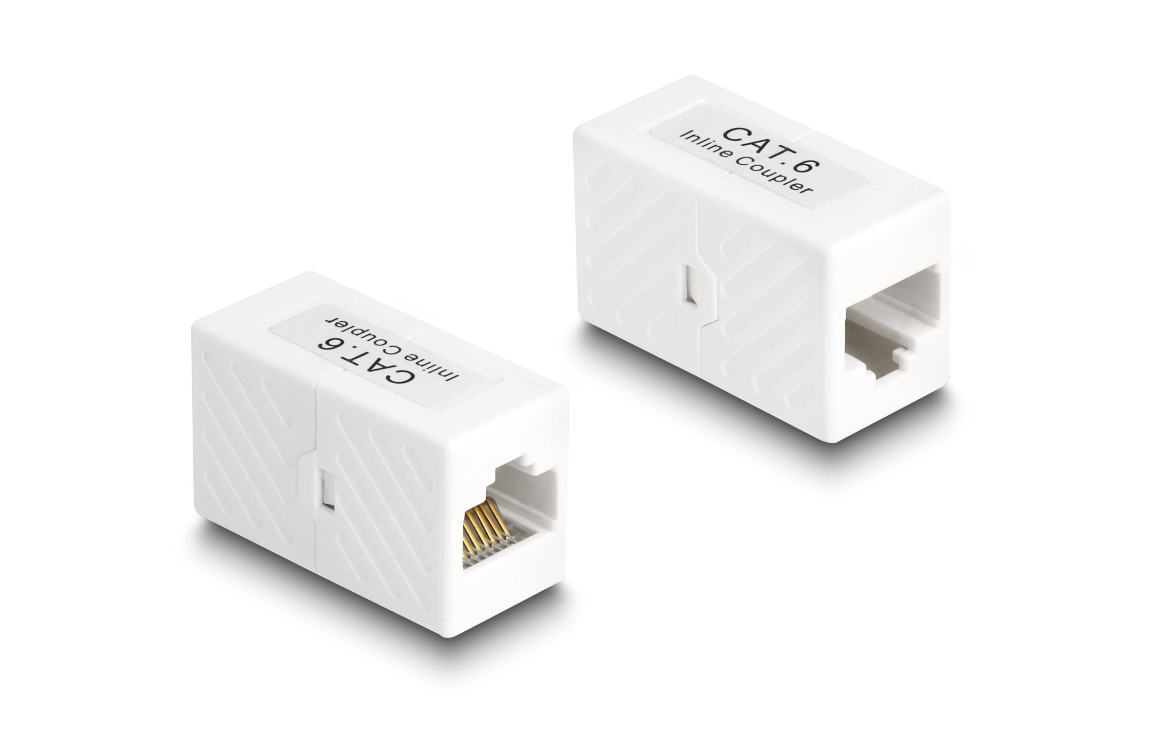 Delock Kupplung RJ45 - RJ45, Cat.6, UTP 1 Stück Delock Kupplung RJ45 - RJ45, Cat.6, UTP 1 Stück