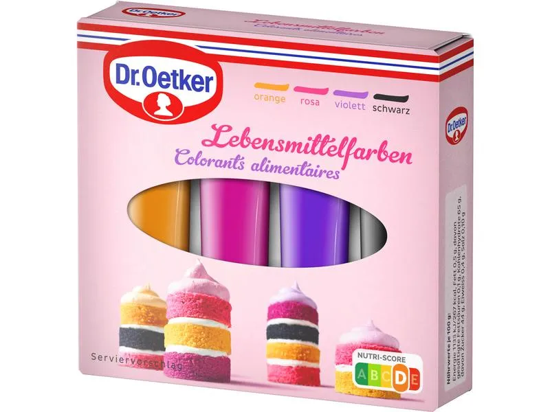 Dr.Oetker Lebensmittelfarben-Set RVSO 4 x 10 g