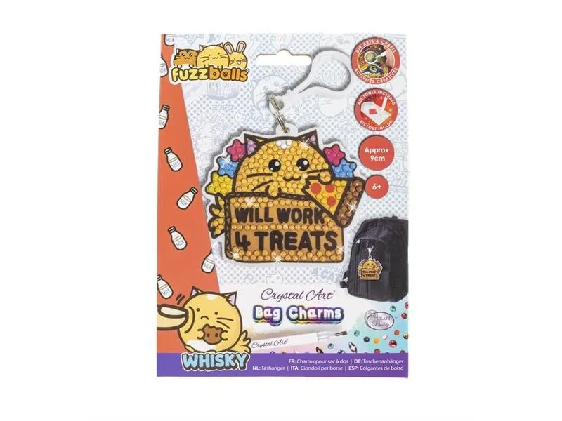 CRAFT Buddy Will Work 4 Treats Crystal Art Bastelset mehrfarbig