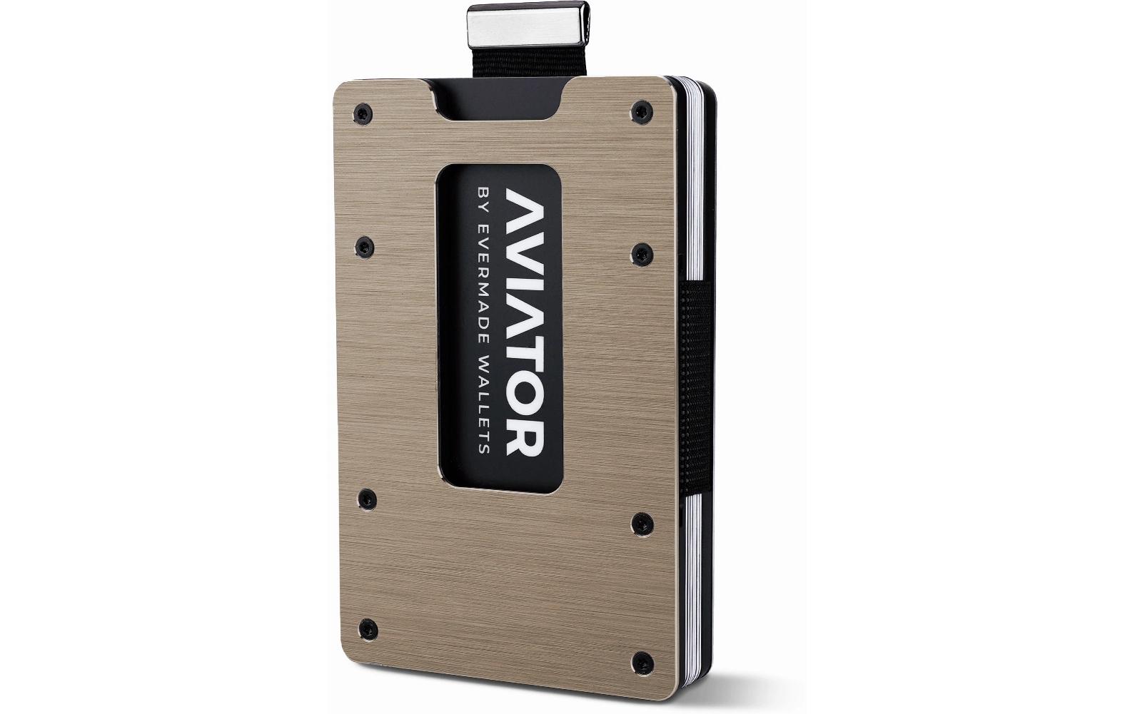 AVIATOR Wallet SLIDE AirTag brushed sand