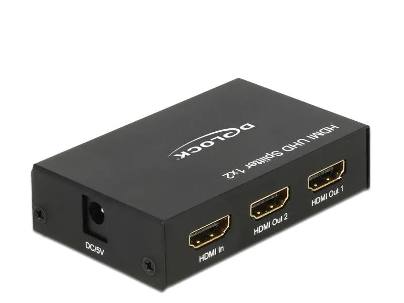 Delock 2-Port Signalsplitter HDMI – HDMI 4K/60Hz