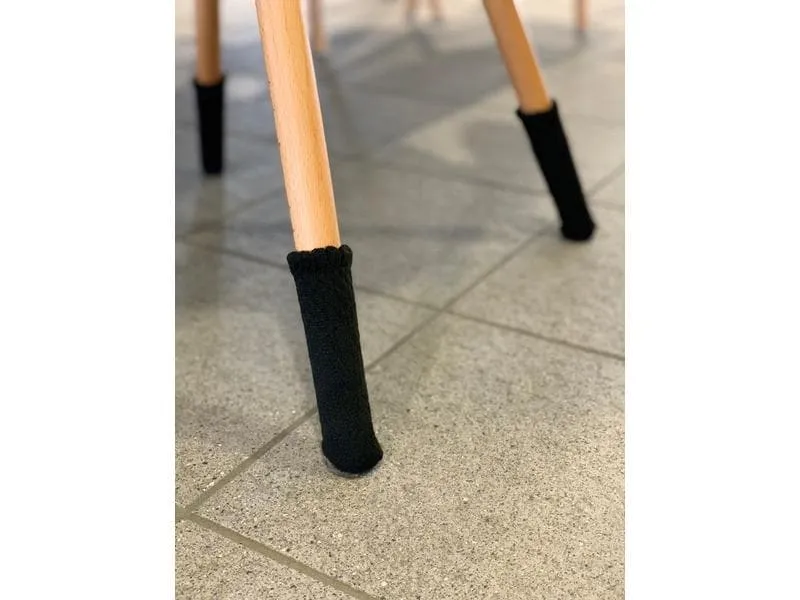 Dameco Bodenschoner Uni 4er Set, Schwarz