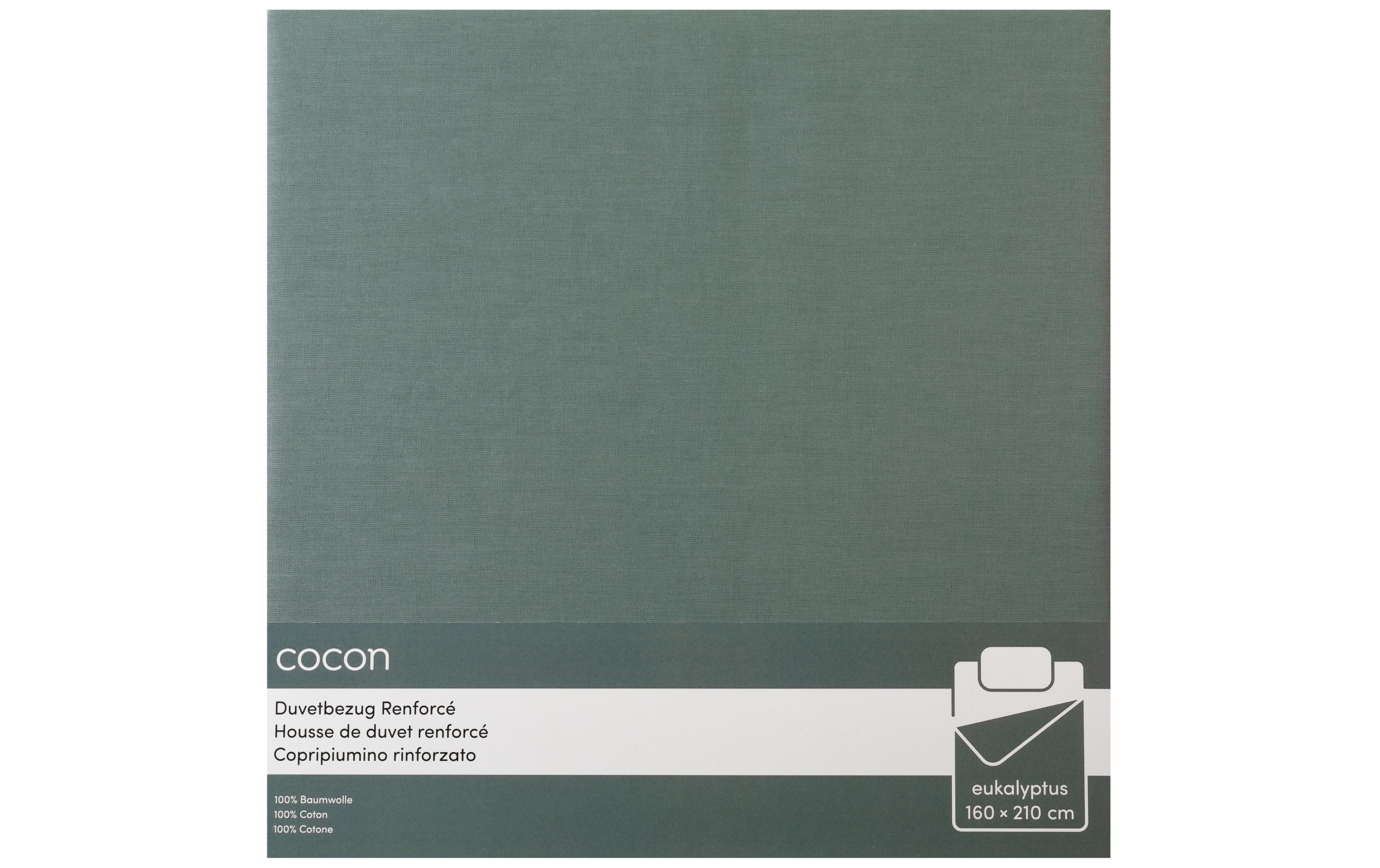 COCON Duvetbezug Renforcé 160 x 210 cm, Eukalyptus