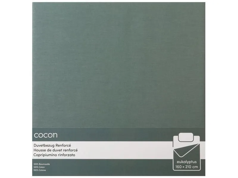COCON Duvetbezug Renforcé 160 x 210 cm, Eukalyptusgrün COCON Duvetbezug Renforcé 160 x 210 cm, Eukalyptusgrün
