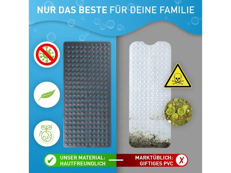 Flipline Badewannenmatte Grau Flipline Badewannenmatte Grau
