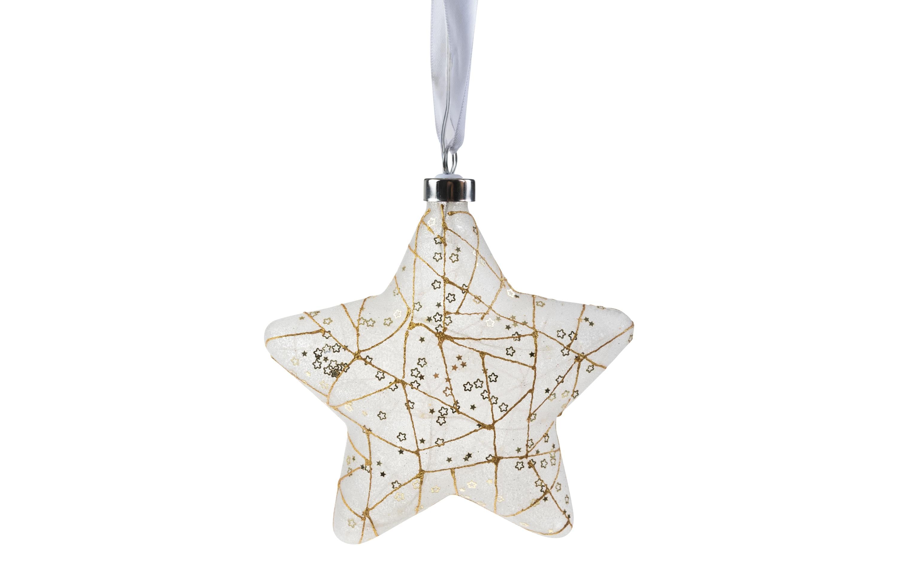 COCON LED-Stern, Weiss/Gold