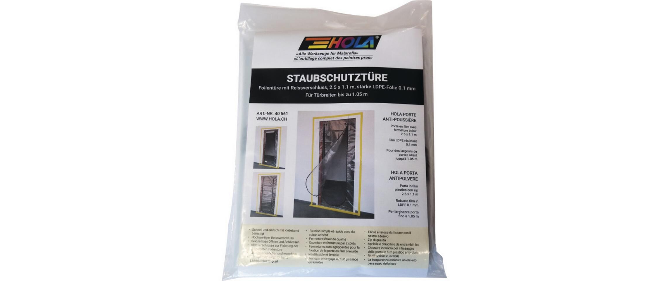 HOLA Staubschutztüre LDPE-Folie 2.5 x 1.1 m