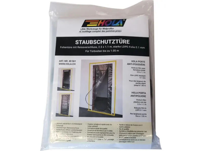 HOLA Staubschutztüre LDPE-Folie 2.5 x 1.1 m