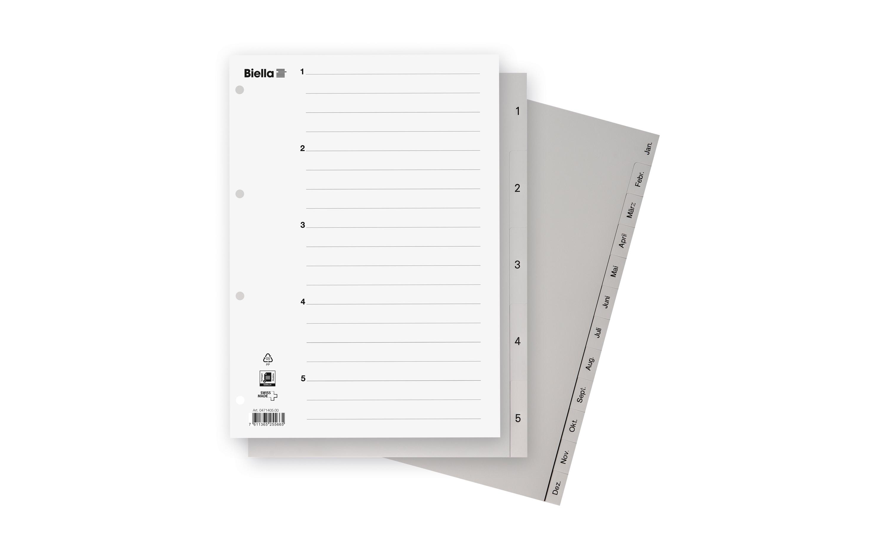 Biella Register A4, 1-5 Biella Register A4, 1-5