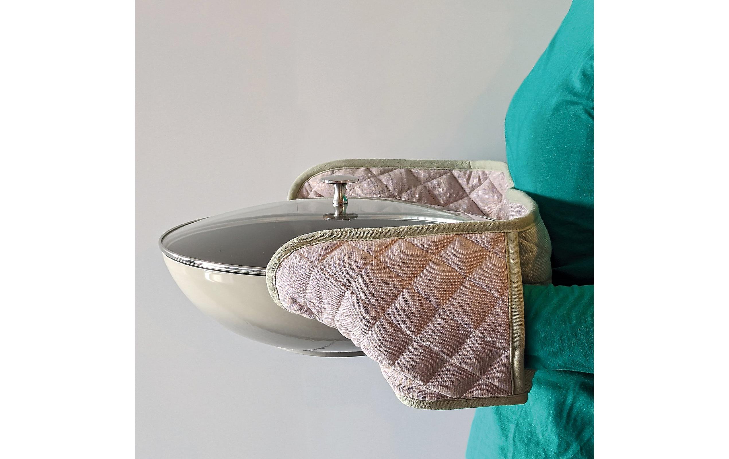 Kela Küchenhandschuh Tia Grün/Nougat Kela Küchenhandschuh Tia Grün/Nougat