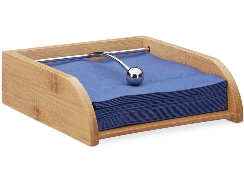 relaxdays Serviettenhalter Natur
