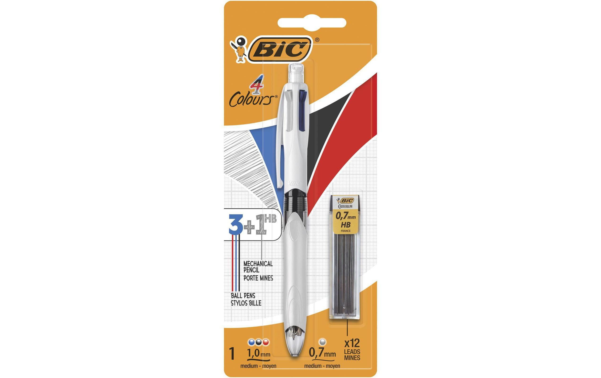 BIC Mehrfarbenkugelschreiber 4 Colours 3+1 HB 0.4 mm BIC Mehrfarbenkugelschreiber 4 Colours 3+1 HB 0.4 mm