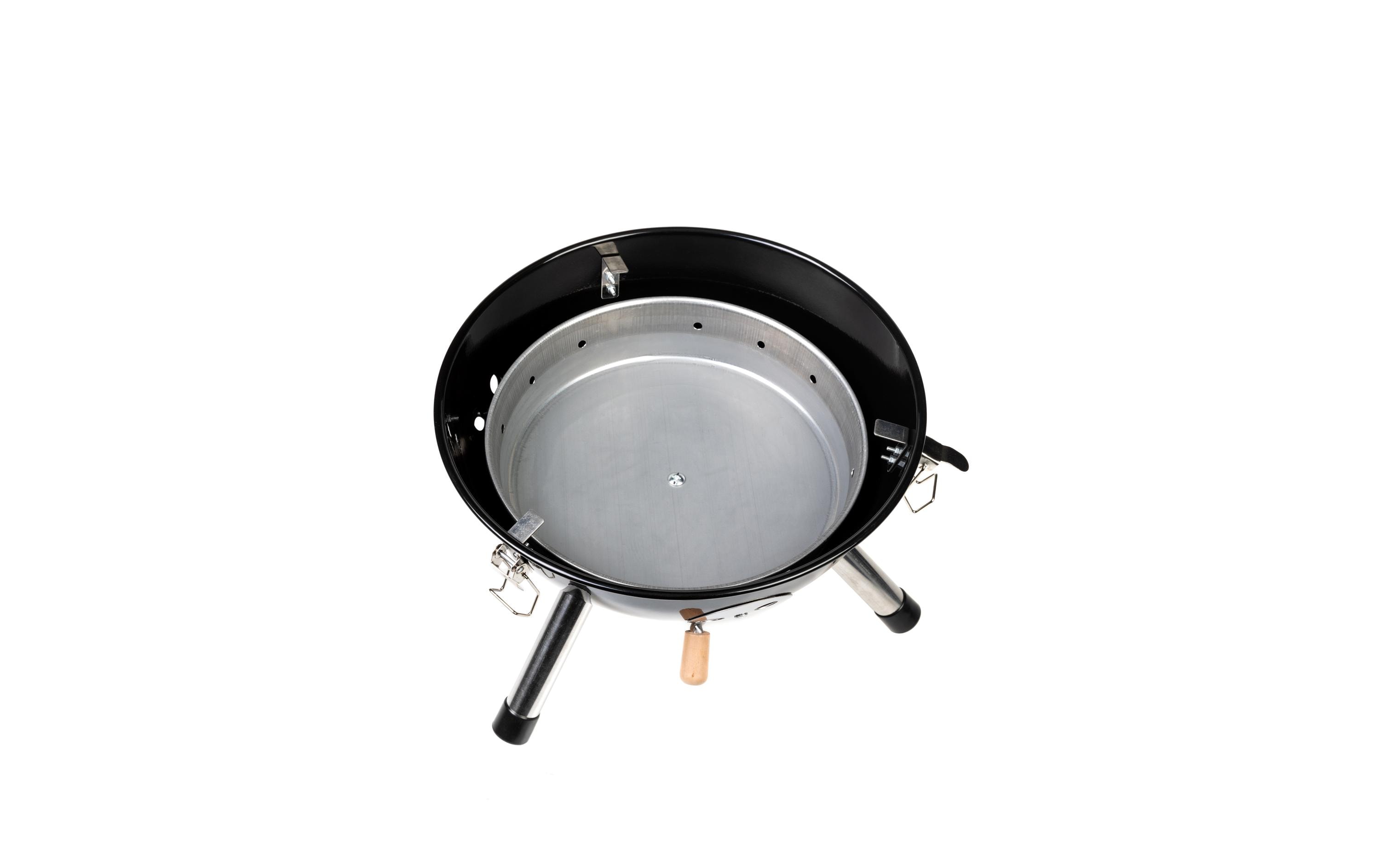 Krafter Holzkohlegrill Mini, 29 cm, Schwarz