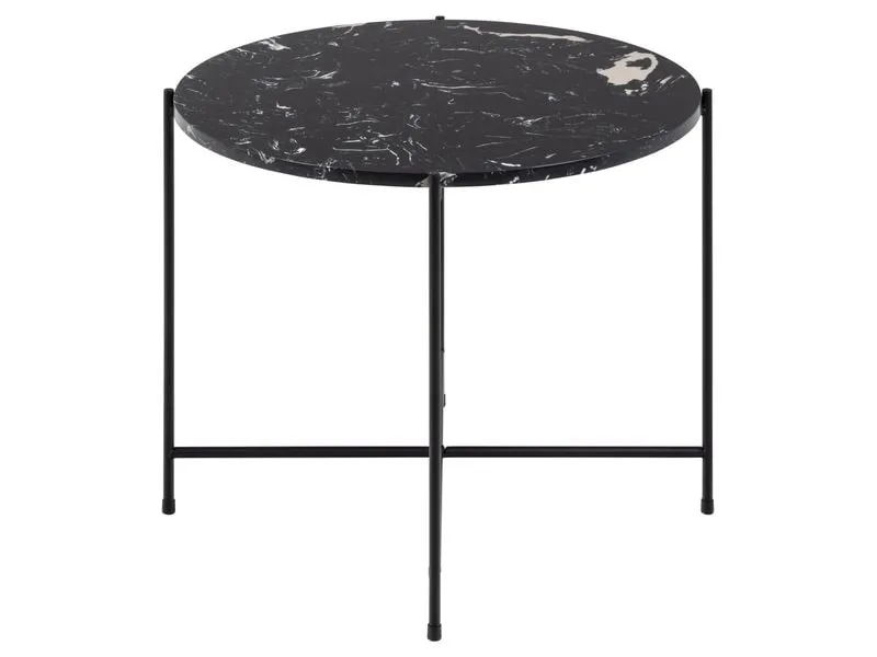 AC Design Couchtisch Avila Schwarz, Ø 52 x 40 cm